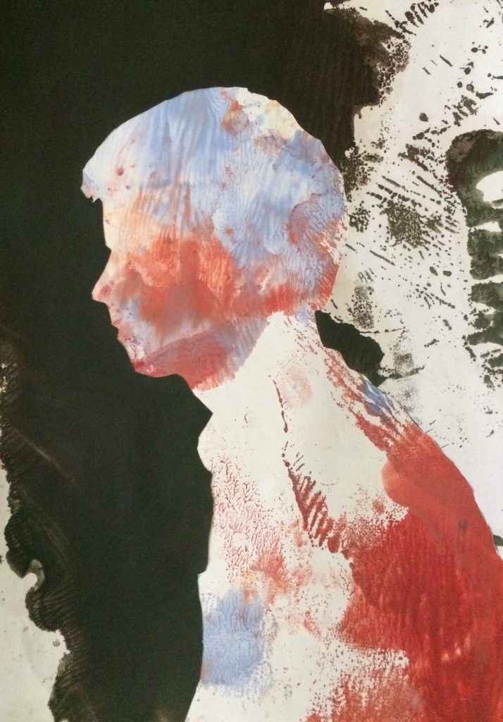 Yüzleşme 1,  Kağıt üzerine yağlı boya, 21x30 cm, 2017