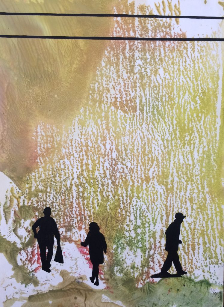 Yüzleşme 12,  Kağıt üzerine yağlı boya, 21x30 cm, 2017