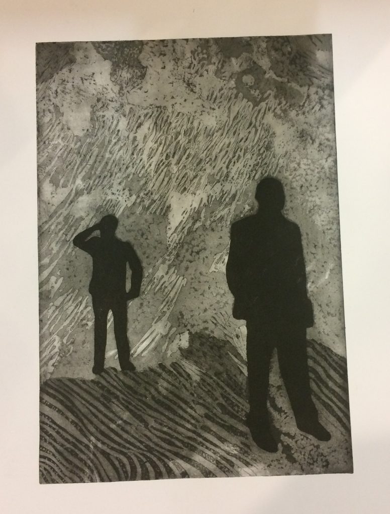 Yüzleşme 2, Gravür, 33x50 cm, 2017 