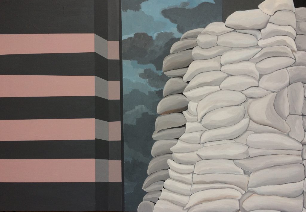 “Görünmeyenin Ardında 2”, Tuval üzerine akrilik boya, 50x70 cm, 2019