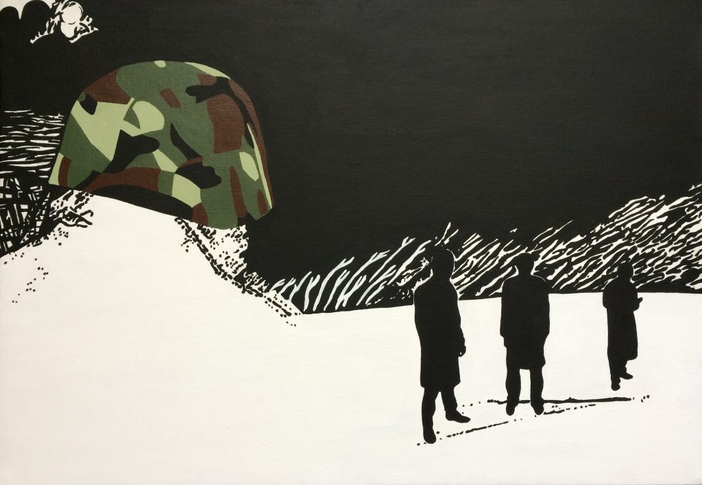 “İsimsiz”, Tuval üzerine akrilik boya, 50x70 cm, 2019